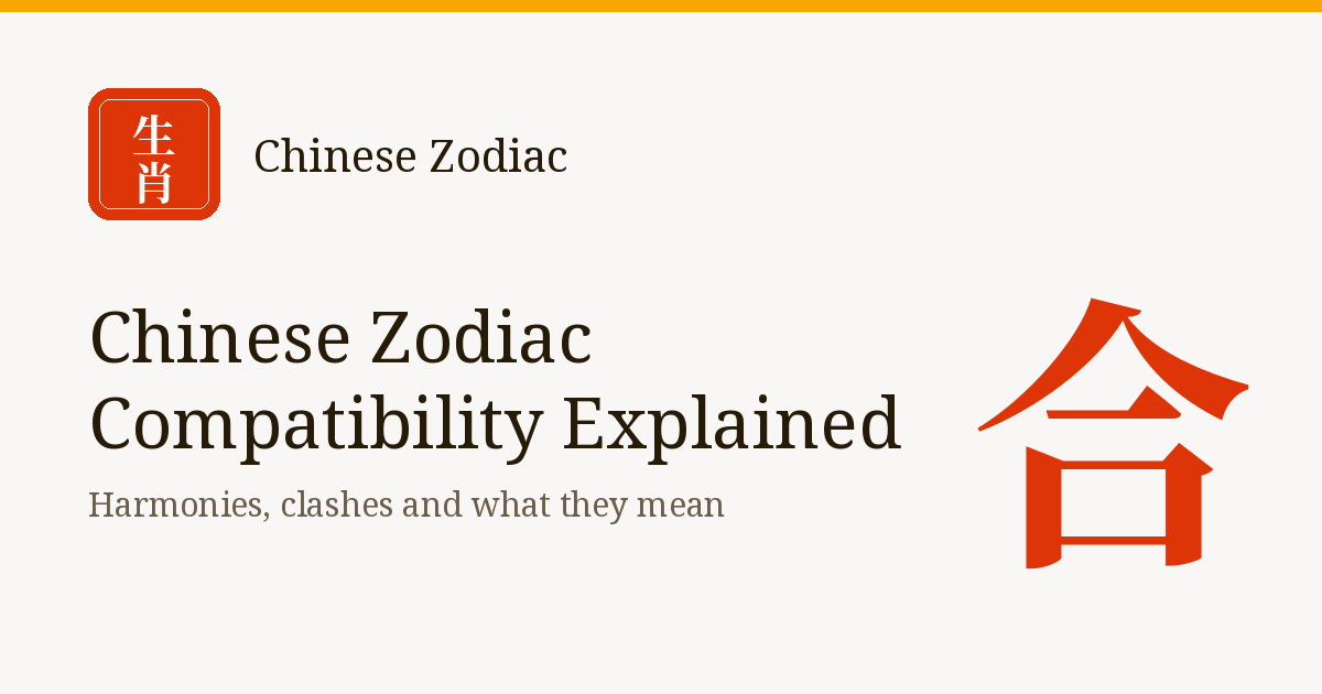 Chinese Zodiac Compatibility Explained: Harmonies, Clashes and What They Really Mean