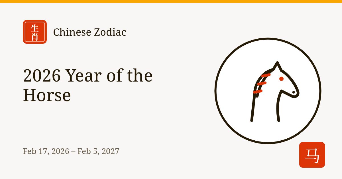 2026 Year of the Horse: Dates, Horse Birth Years and Tai Sui Signs