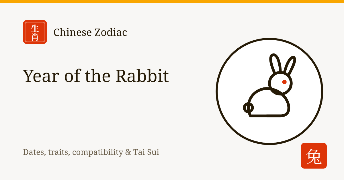 Year of the Rabbit: Rabbit Zodiac Years, Dates, Traits and Compatibility